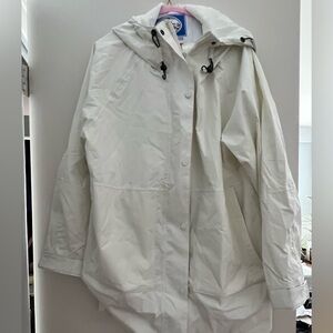 Quince Light Cream Hooded Trench Coat